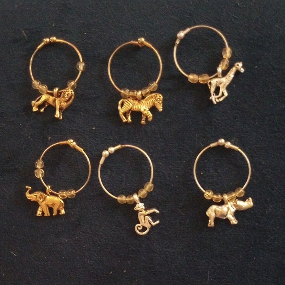 Wild Animal Wine Charms
